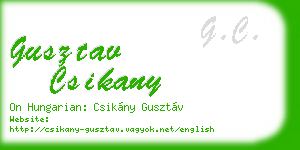 gusztav csikany business card