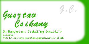 gusztav csikany business card